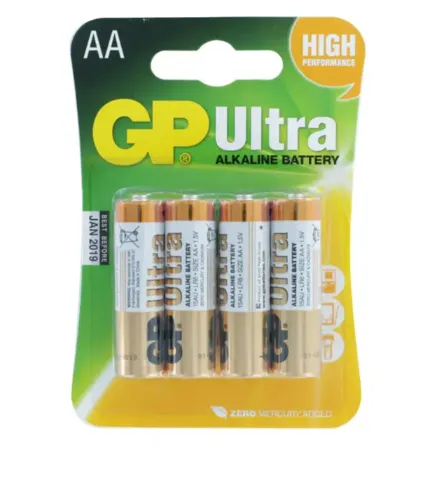 רביעיית סוללות GP Ultra AA אלקליין